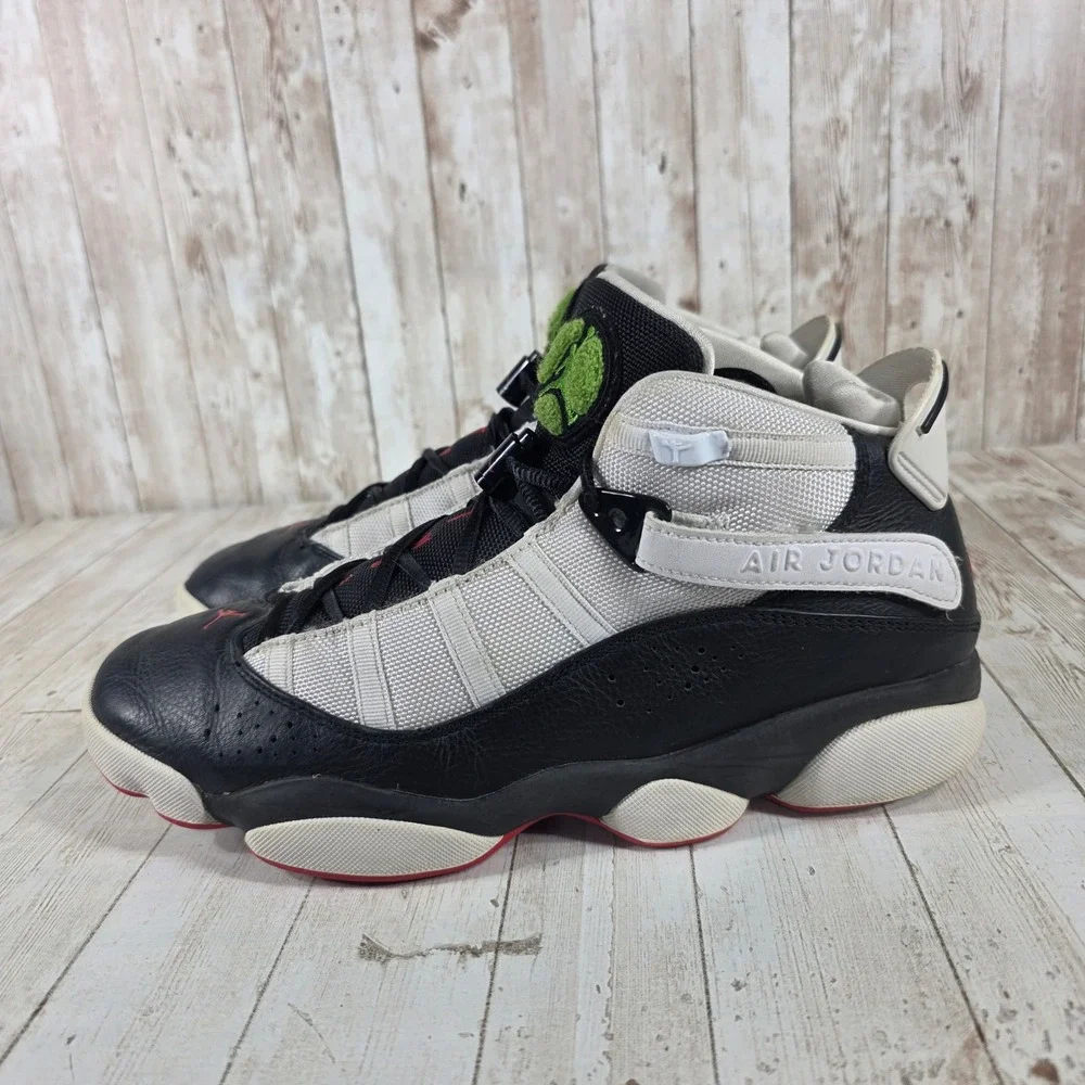 Air Jordan 6 Rings Mens Sz‎ 10.5 Black White Red Basketball Shoes 322992008